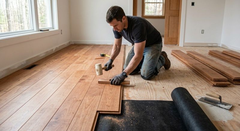 Cherry Floor Installation in Monroeville, PA
