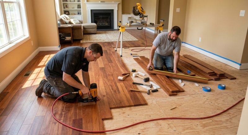 Cherry Floor Installation in Turtle Creek, PA